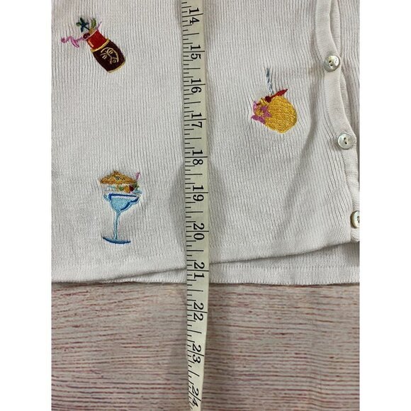 Alexandra Bartlett Petite White Embroidered Cardigan - PS - Picture 5 of 12